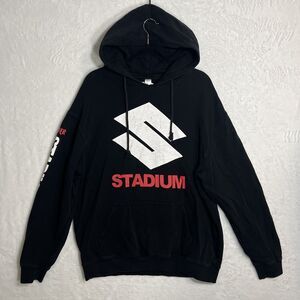 Justin Bieber Stadium Tour Hooded Sweatshirt SZ Large Black Pullover Hoodie 2017